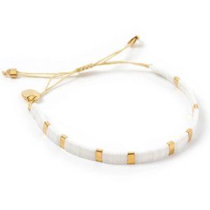 Free People Adjustable Gold and White Bracelet